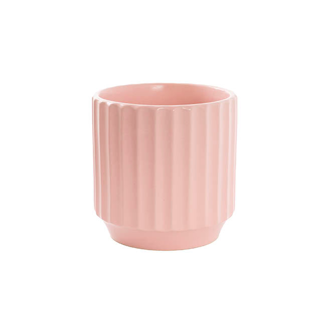 Ceramic Cylinder Sandra Pot Matte Peach Skin (14Dx14cmH)