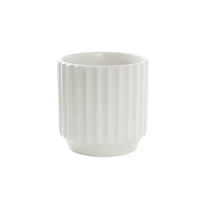 Ceramic Cylinder Sandra Pot Matte White (14Dx14cmH)