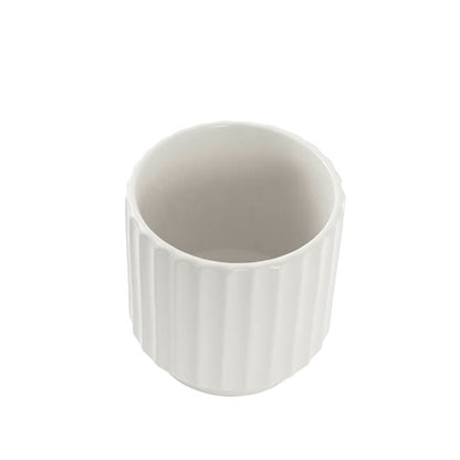 Ceramic Cylinder Sandra Pot Matte White (14Dx14cmH)