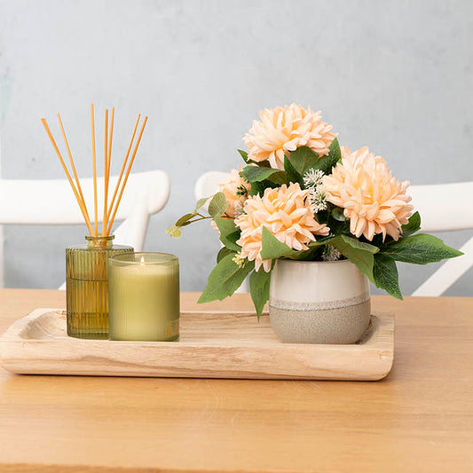 Ceramic Belly Two Tone Round Pot Sandstone (10.5x9.5cmH)