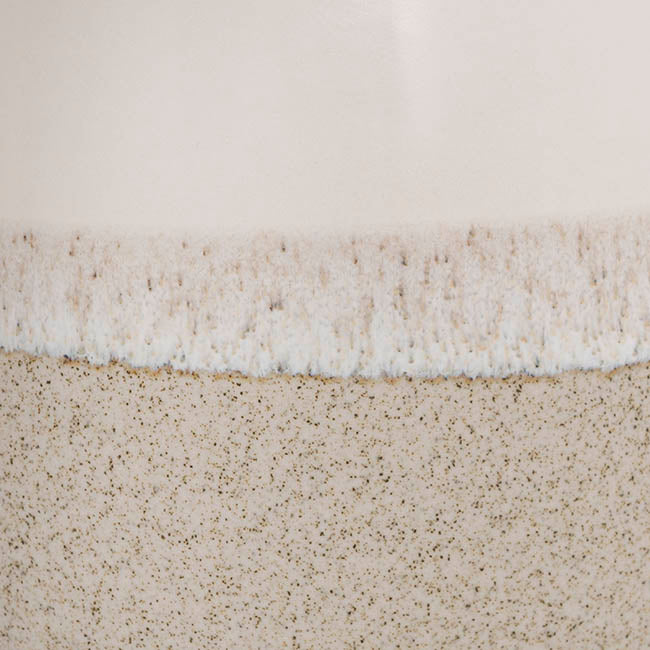 Ceramic Belly Two Tone Round Pot Sandstone (10.5x9.5cmH)