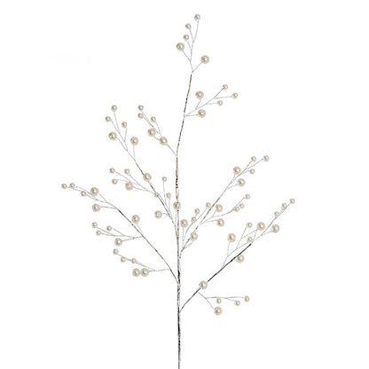 Ivory Pearl Spray Silver (70cmH)