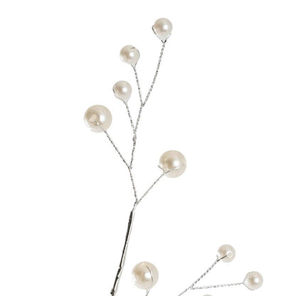 Ivory Pearl Spray Silver (70cmH)