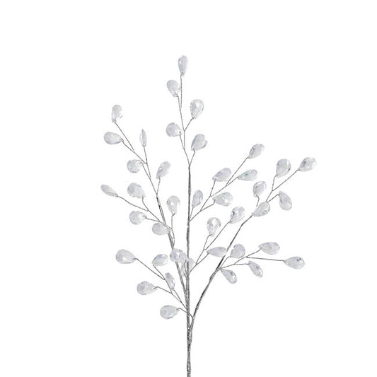 Teardrop Acrylic Crystal Pick Silver (31cmH)