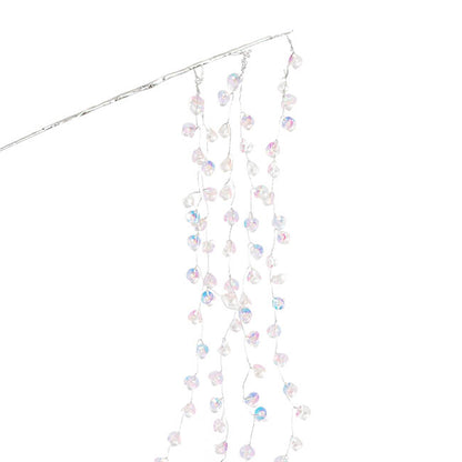 Iridescent Acrylic Crystal Cascading Spray Silver (107cmH)