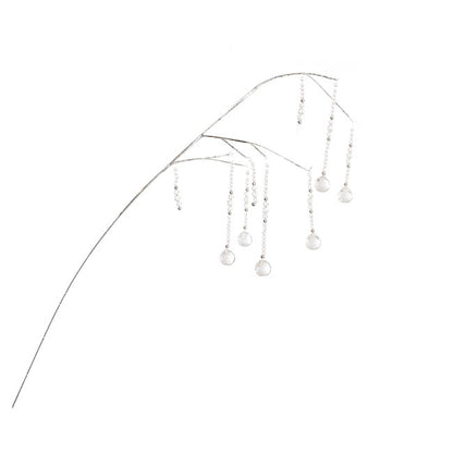 Elegant  Acrylic Crystal Cascading Spray Silver (90cmH)