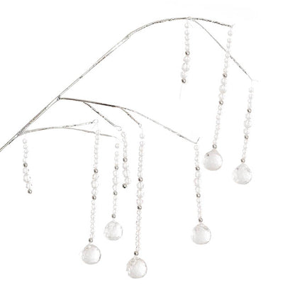 Elegant  Acrylic Crystal Cascading Spray Silver (90cmH)