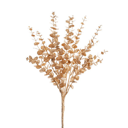 Eucalyptus Short Stem Spray Metallic Gold (35cmH)