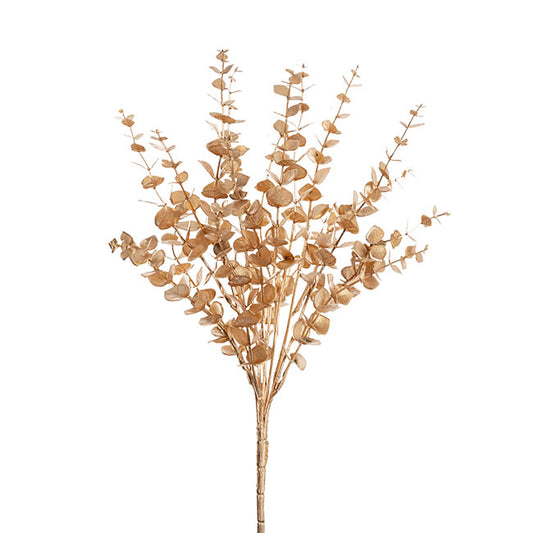 Eucalyptus Short Stem Spray Metallic Gold (35cmH)