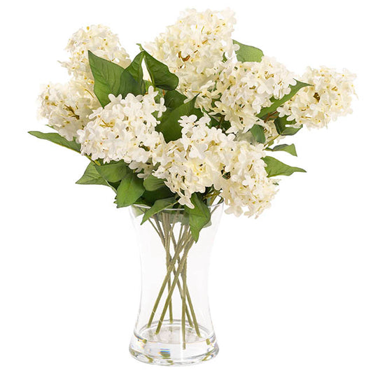 Sophia Flower Arrangement w Resin Water White (30x44cmH)