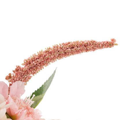 Alice Flower Arrangement w Resin Water Soft Pink (23x33cmH)
