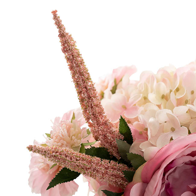 Alice Flower Arrangement w Resin Water Soft Pink (23x33cmH)