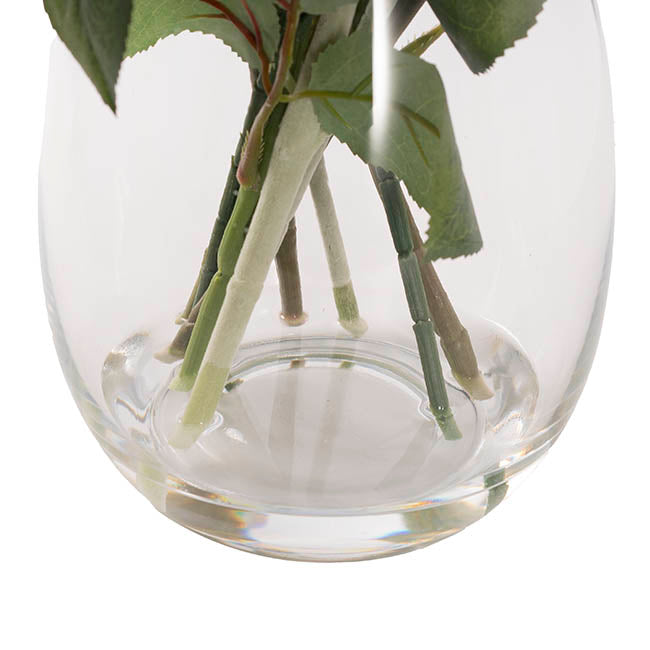 Nicole Flower Arrangement w Resin Water Pink (33x53cmH)