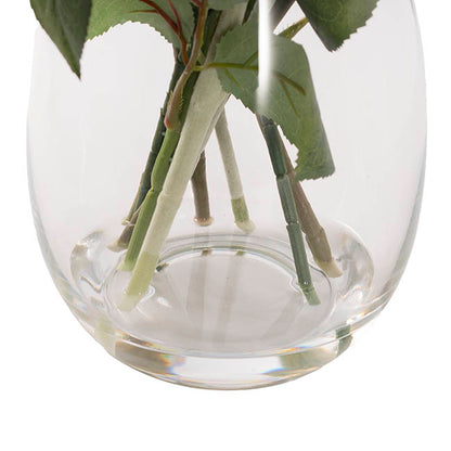 Nicole Flower Arrangement w Resin Water Pink (33x53cmH)