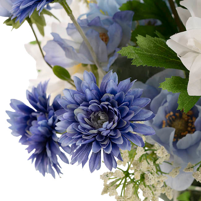 Lana Flower Arrangement w Resin Water Blue (31x50cmH)