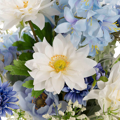 Lana Flower Arrangement w Resin Water Blue (31x50cmH)
