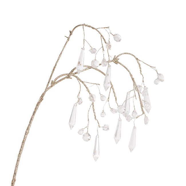 Draping Acrylic Crystal Spray Champagne (69cmH)