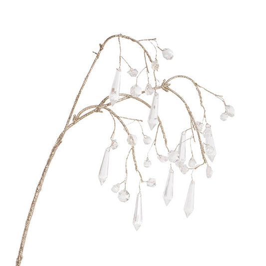 Draping Acrylic Crystal Spray Champagne (69cmH)