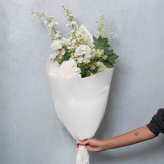 Tanya Flower Bouquet Arrangement White (95cmH)