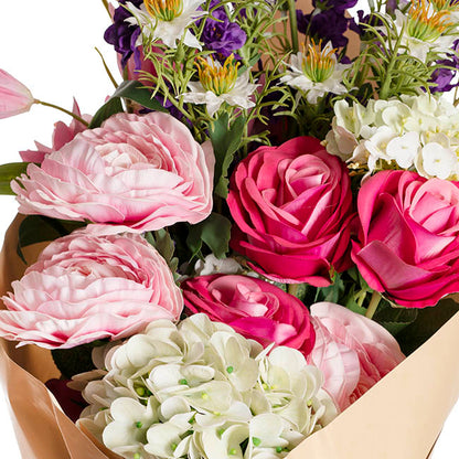 Leah Real Touch Flower Bouquet Arrangement Pink (85cmH)