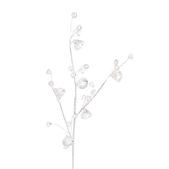 Acrylic Crystal Spray Silver (50cmH)