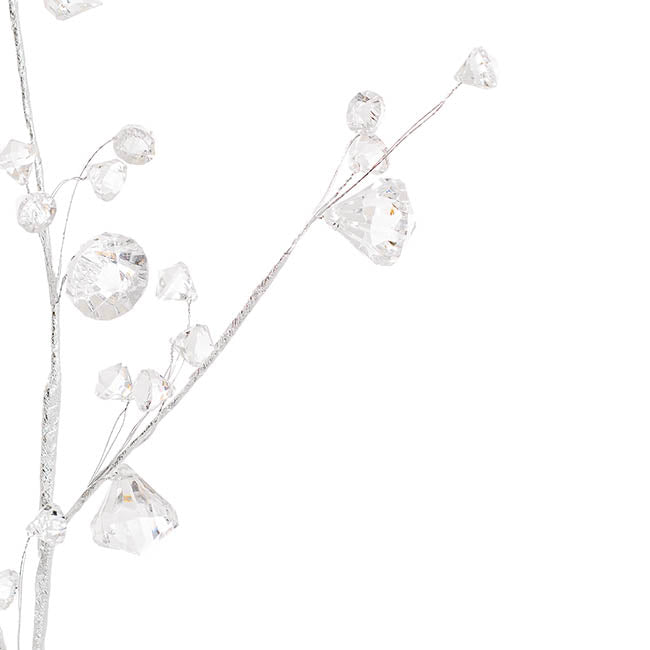 Acrylic Crystal Spray Silver (50cmH)