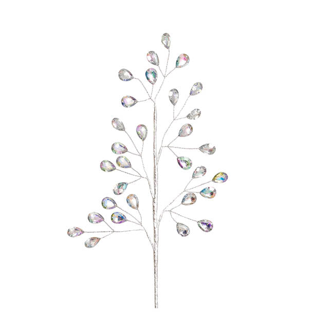 Acrylic Crystal Pick Iridescent Silver (42cmH)
