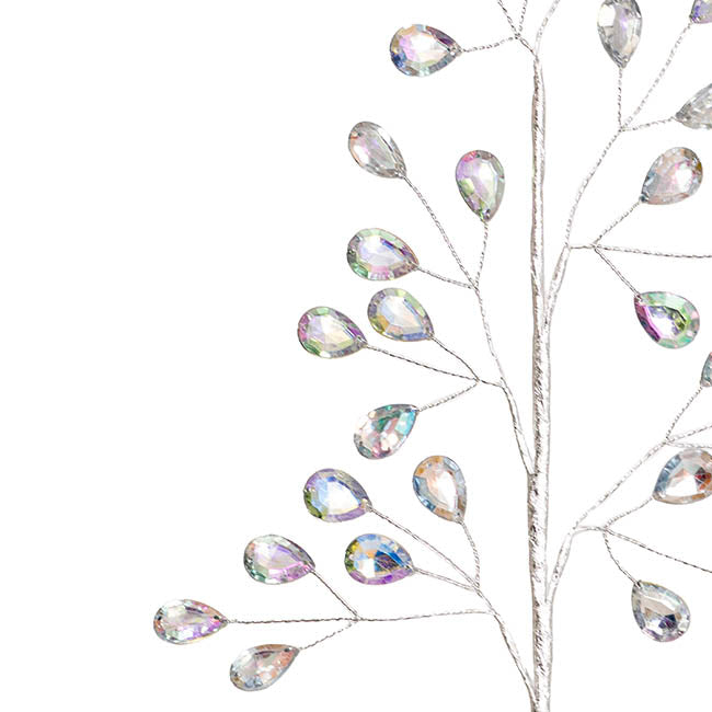 Acrylic Crystal Pick Iridescent Silver (42cmH)
