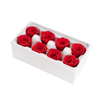 Amore Forever Preserved Rose Heads 8 PCS Dark Red (4-5cmD)