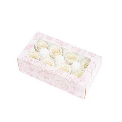Amore Forever Preserved Rose Heads 8 PCS White (4-5cmD)