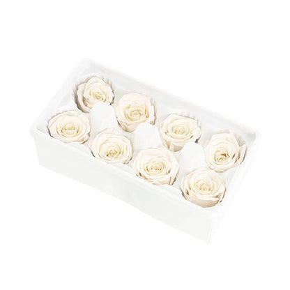 Amore Forever Preserved Rose Heads 8 PCS White (4-5cmD)