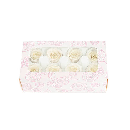 Amore Forever Preserved Rose Heads 8 PCS White (4-5cmD)