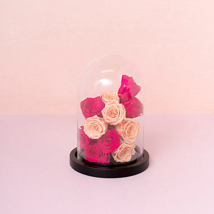 Amore Forever Rose Heads Pack 6 Hot Pink (5-6cmD)