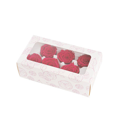 Amore Forever Rose Heads Pack 6 Hot Pink (5-6cmD)