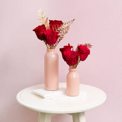 Amore Forever Rose Heads Pack 6 Red (5-6cmD)