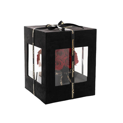 Amore Forever Rose x24 Head Window Box Red (28x33cmH)
