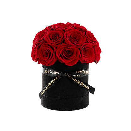 Amore Forever Rose x24 Head Window Box Red (28x33cmH)