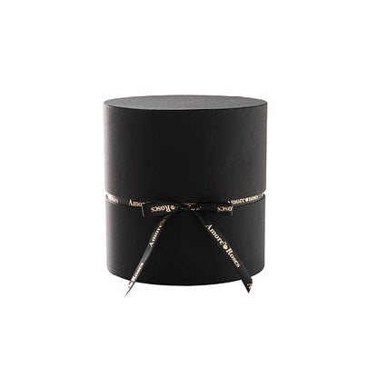 Amore Forever Rose x20 Head in Black Hat Box Red (23x26cmH)
