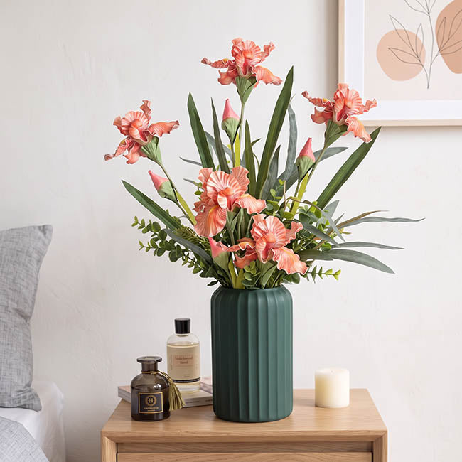 Iris Spray w Bud Ombre Red Hot Pink (14cmDx85cmH)