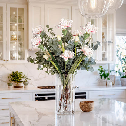 Iris Spray w Bud Ombre Pink White (14cmDx85cmH)
