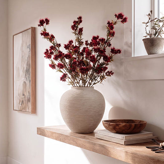 Albizia Julibrissin Flower Spray Dark Red (72cmH)