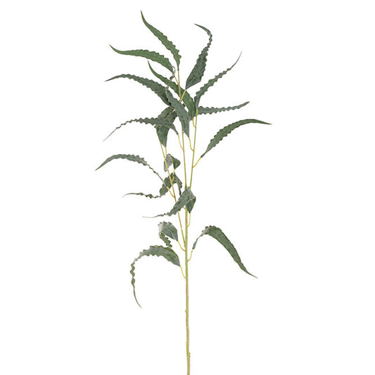 Willow Eucalyptus Wavy Leaf Spray Real Touch Green (69cmH)