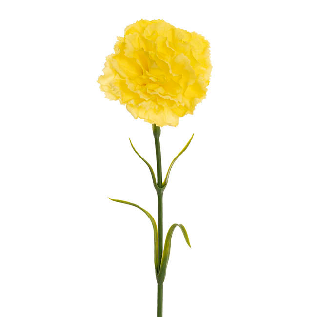 Real Touch Ruffle Carnation Stem Bright Yellow (9cmDx52cmH)