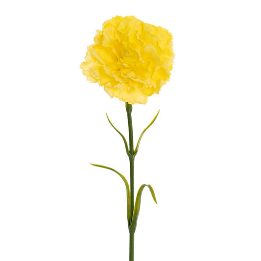 Real Touch Ruffle Carnation Stem Bright Yellow (9cmDx52cmH)