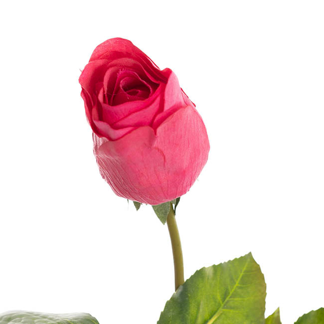 Bella Real Touch Rose Bud Hot Pink (60cmH)