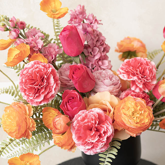 Bella Real Touch Rose Bud Hot Pink (60cmH)