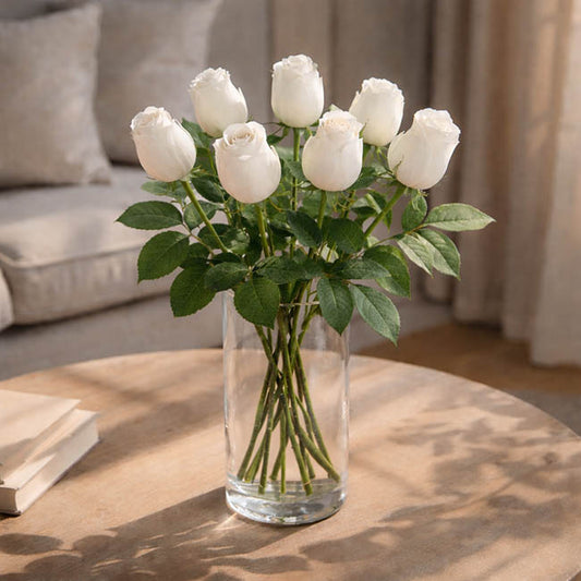 Bella Rose Real Touch Bud White (60cmH)