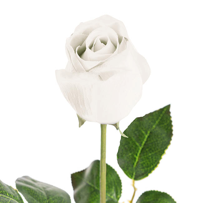 Bella Real Touch Rose Bud White (60cmH)