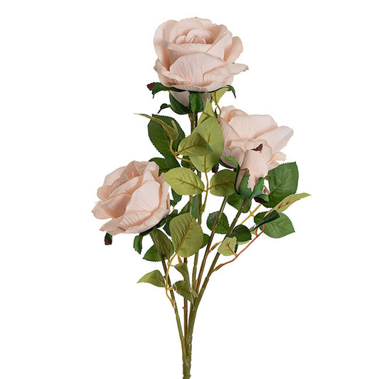 Velvet Rose x 5 Head Spray Powder Pink (75cmH)