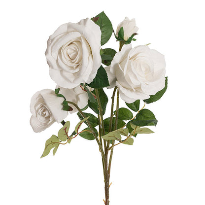 Velvet Rose x 5 Head Spray White (75cmH)